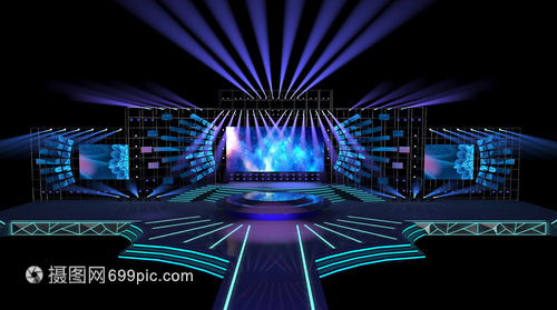 唯美舞台灯光后期素材