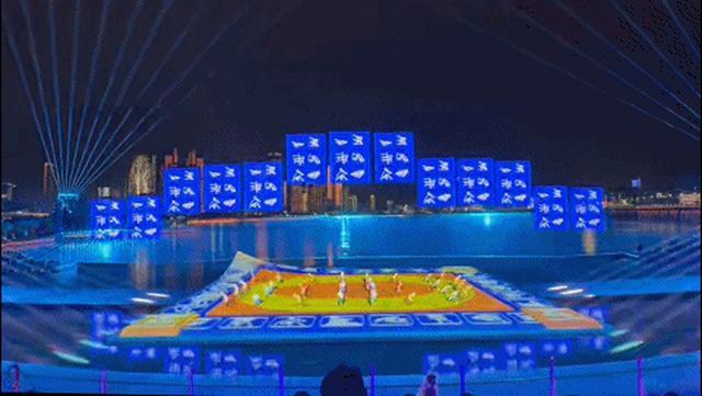 利亚德、洲明科技、光峰科技、巴可等MLED、投影闪亮十五运助力打造全球首个滨海实景“城市全景闭幕式”(图4)