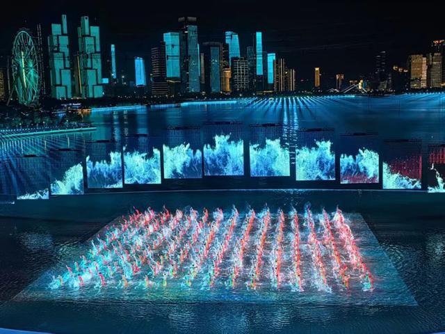 利亚德、洲明科技、光峰科技、巴可等MLED、投影闪亮十五运助力打造全球首个滨海实景“城市全景闭幕式”(图3)