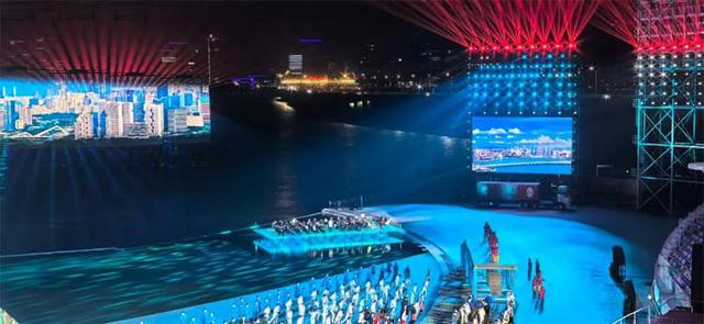 利亚德、洲明科技、光峰科技、巴可等MLED、投影闪亮十五运助力打造全球首个滨海实景“城市全景闭幕式”(图11)